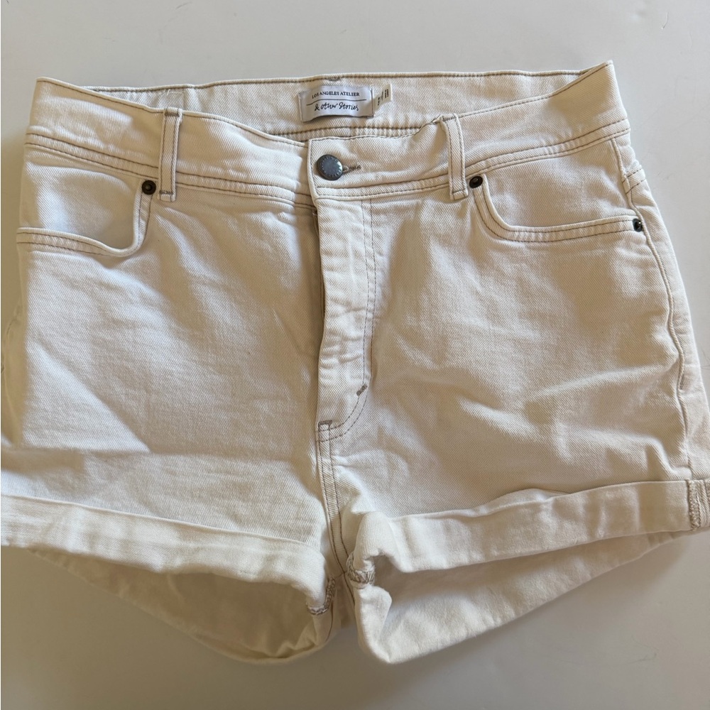 & Other Stories Cream Jean Shorts